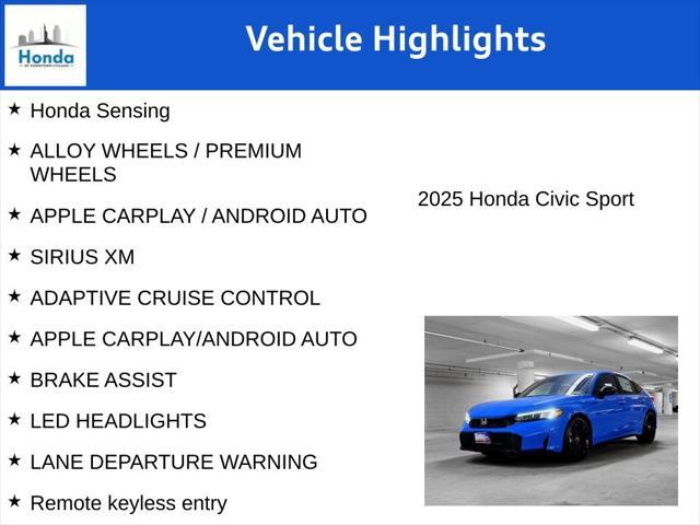 new 2025 Honda Civic car, priced at $27,260