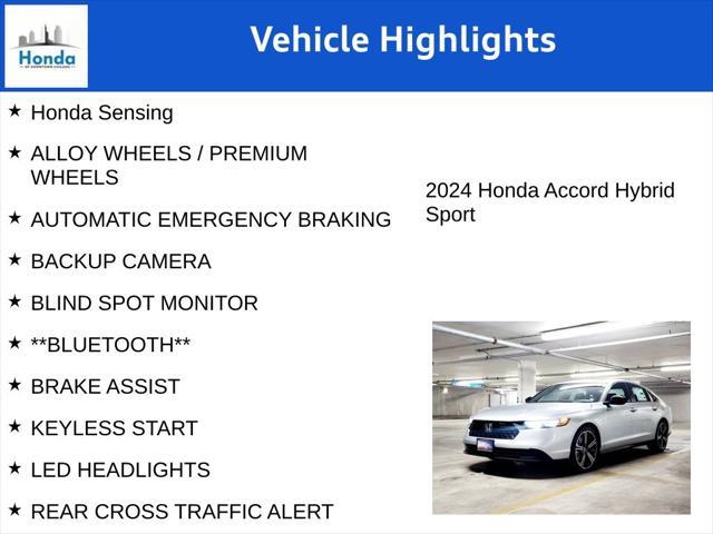 new 2024 Honda Accord Hybrid car, priced at $31,990