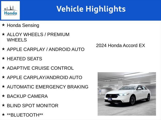 new 2024 Honda Accord car, priced at $28,960