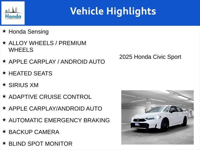 new 2025 Honda Civic car, priced at $26,184