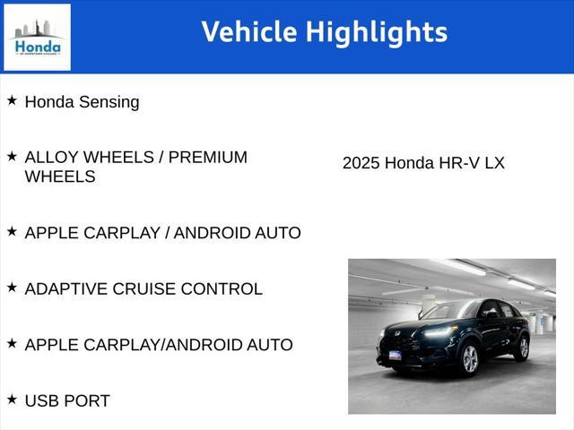 new 2025 Honda HR-V car, priced at $26,555