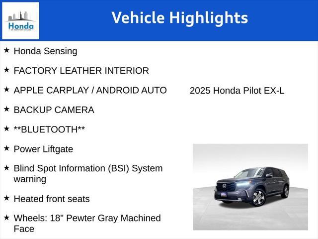 new 2025 Honda Pilot car, priced at $43,304