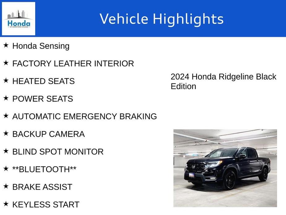 new 2024 Honda Ridgeline car, priced at $43,245
