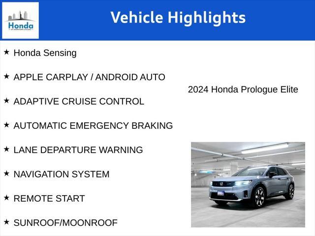 new 2024 Honda Prologue car, priced at $49,550