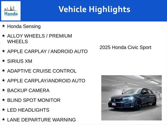 new 2025 Honda Civic car, priced at $25,704