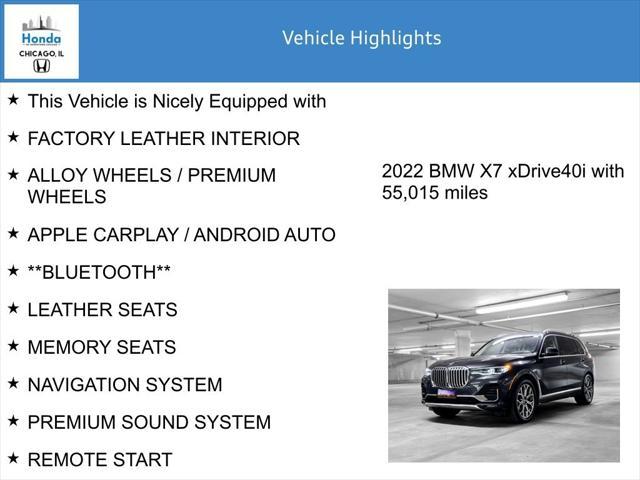 used 2022 BMW X7 car, priced at $43,000