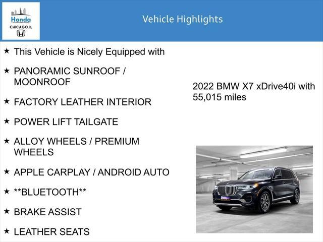 used 2022 BMW X7 car, priced at $44,500