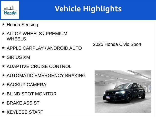 new 2025 Honda Civic car, priced at $26,832