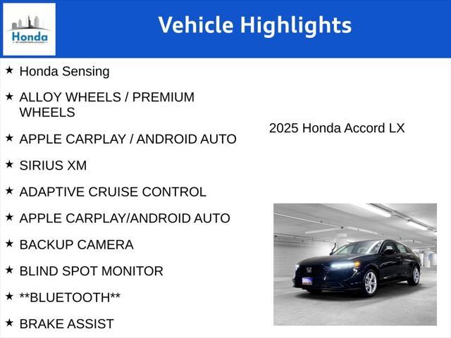 new 2025 Honda Accord car, priced at $27,627