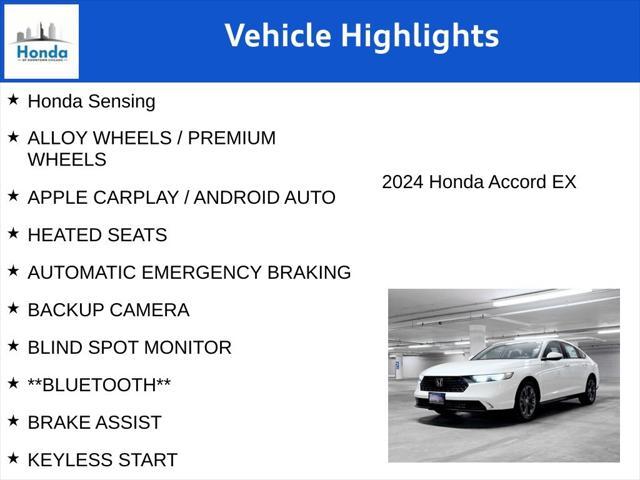 new 2024 Honda Accord car, priced at $28,960