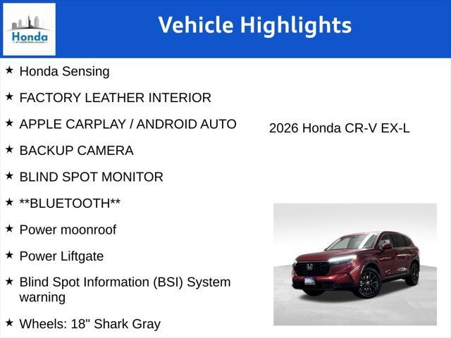 new 2026 Honda CR-V car, priced at $38,250