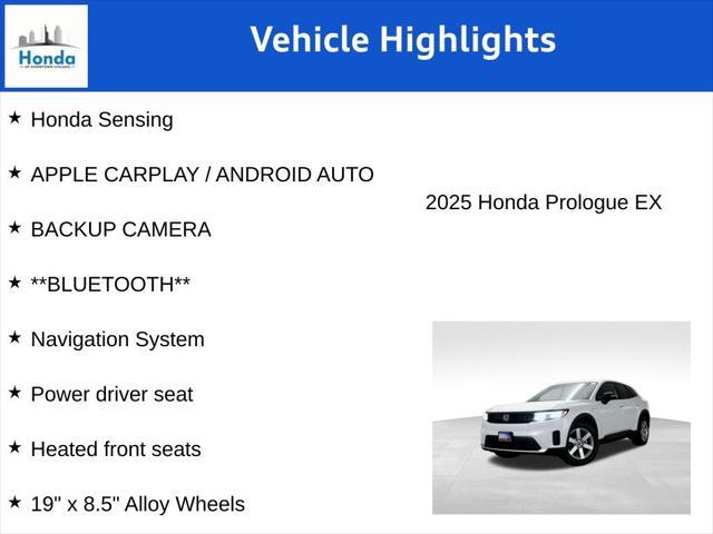 new 2025 Honda Prologue car, priced at $44,805