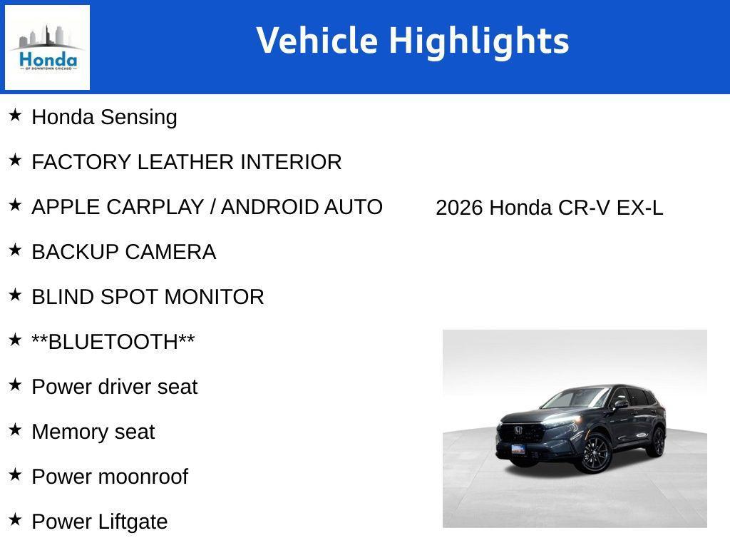 new 2026 Honda CR-V car, priced at $36,431