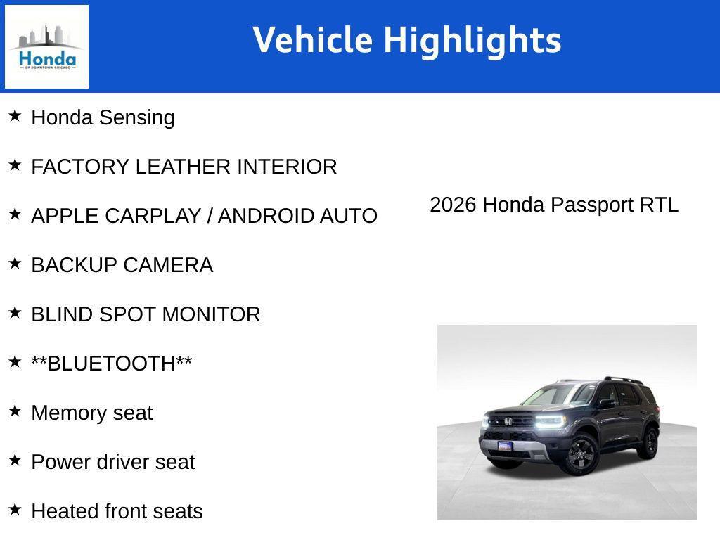 new 2026 Honda Passport car, priced at $42,745
