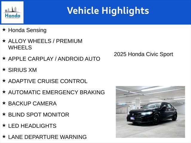 new 2025 Honda Civic car, priced at $27,795