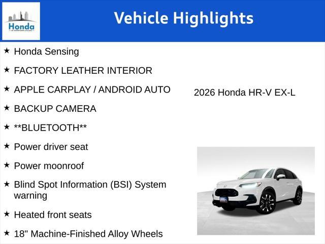 new 2026 Honda HR-V car, priced at $33,400