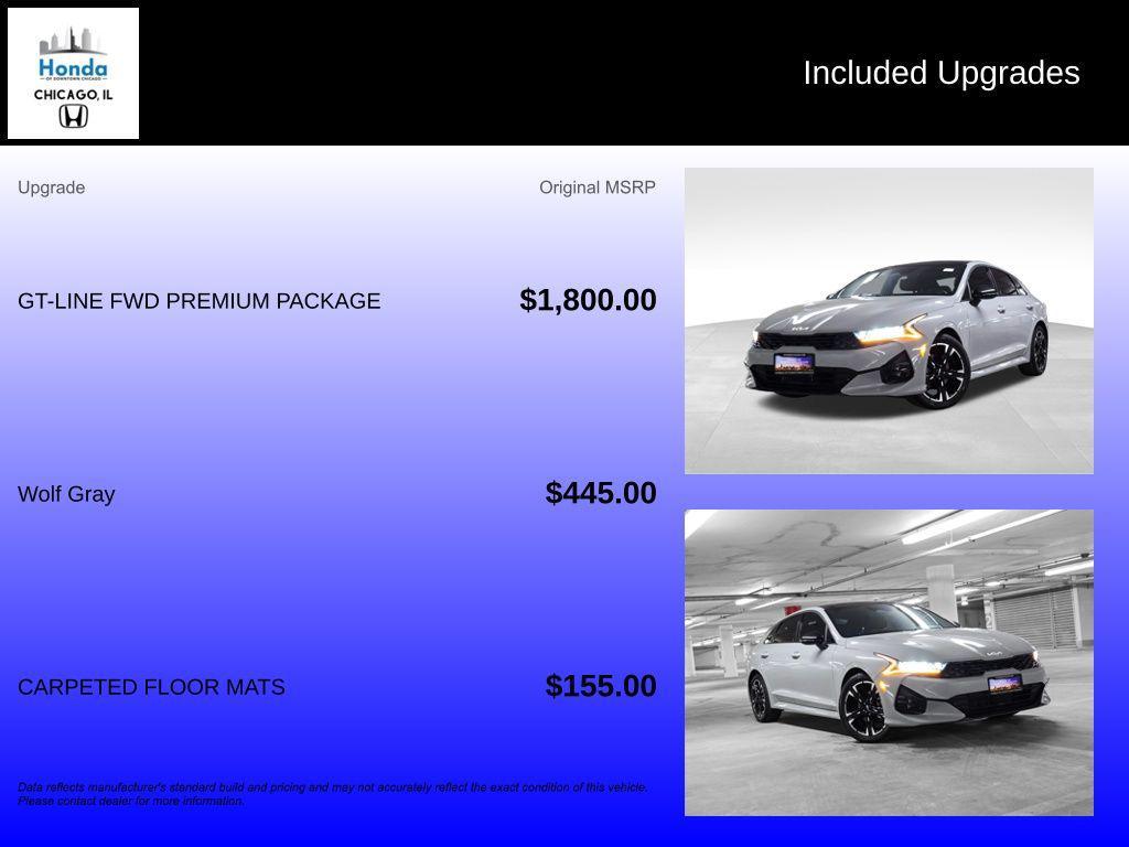 used 2022 Kia K5 car, priced at $22,500