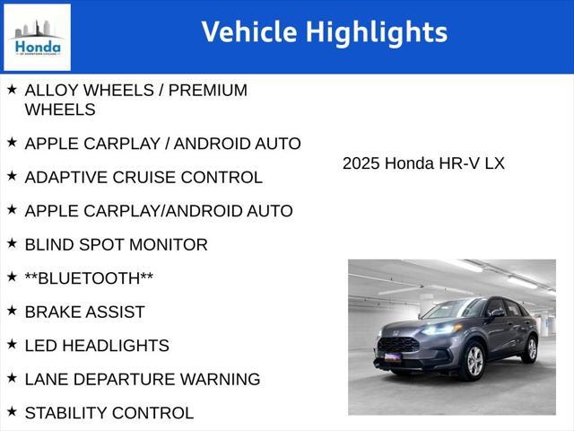 new 2025 Honda HR-V car, priced at $26,597