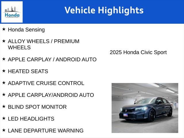 new 2025 Honda Civic car, priced at $25,704