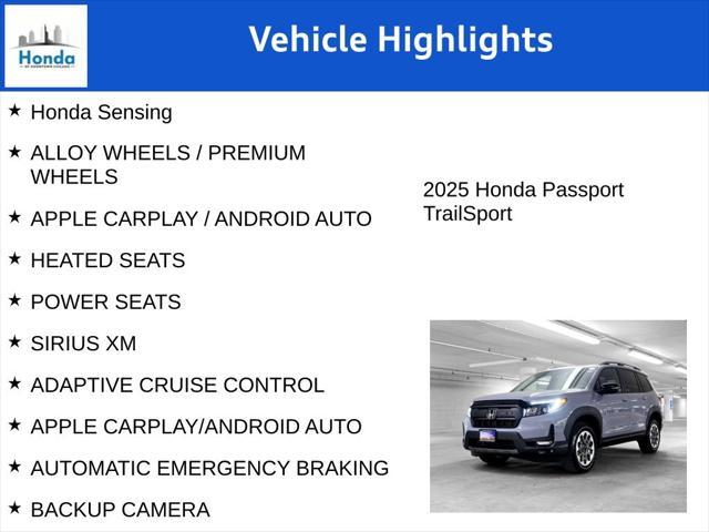 new 2025 Honda Passport car, priced at $45,678