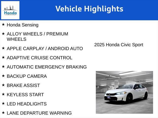 new 2025 Honda Civic car, priced at $28,250