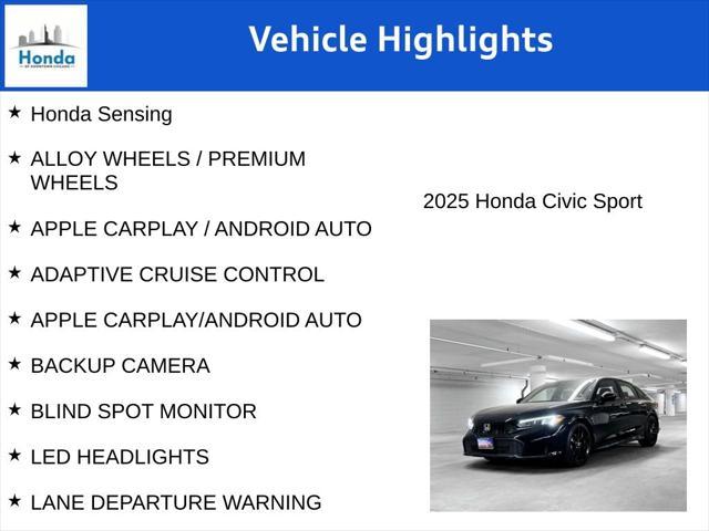 new 2025 Honda Civic car, priced at $25,704