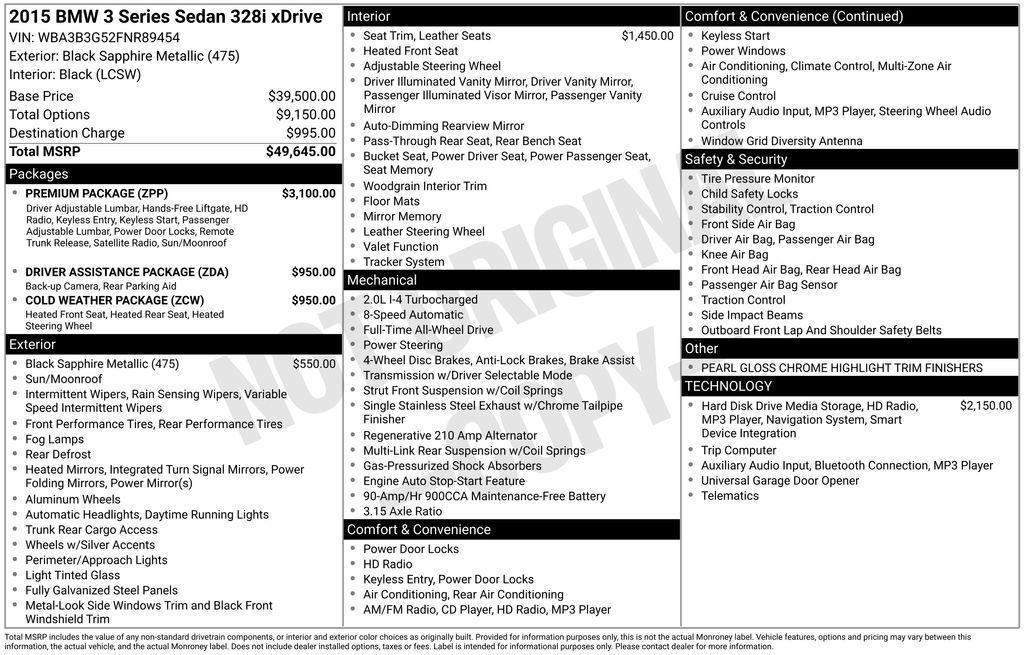 used 2015 BMW 328 car, priced at $15,600