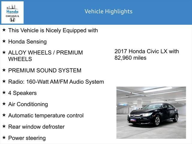 used 2017 Honda Civic car, priced at $14,250