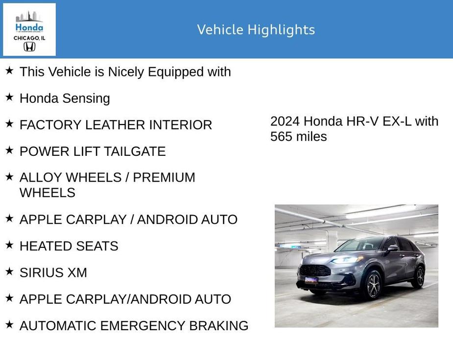 used 2024 Honda HR-V car, priced at $29,633