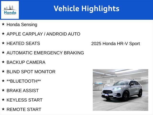 new 2025 Honda HR-V car, priced at $28,605