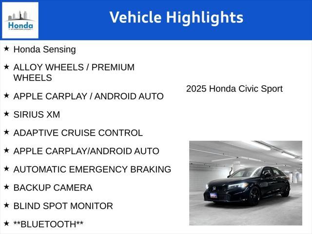 new 2025 Honda Civic car, priced at $26,400