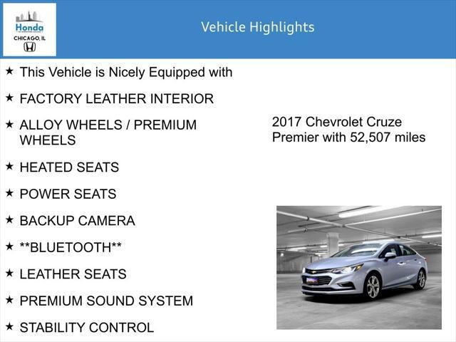 used 2017 Chevrolet Cruze car, priced at $13,700