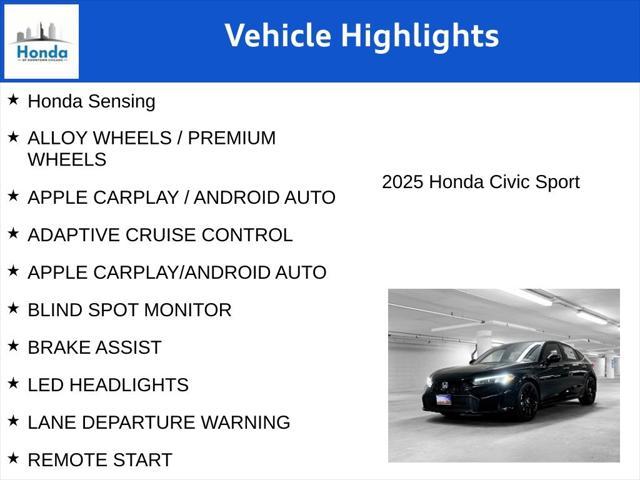 new 2025 Honda Civic car, priced at $26,832