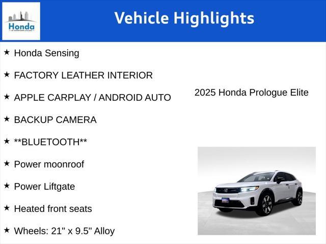 new 2025 Honda Prologue car, priced at $52,305