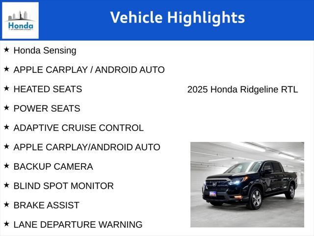 new 2025 Honda Ridgeline car, priced at $39,275