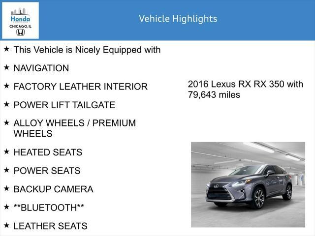 used 2016 Lexus RX 350 car, priced at $24,000