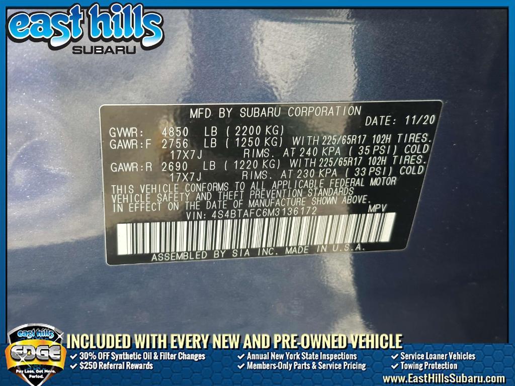 used 2021 Subaru Outback car, priced at $24,590