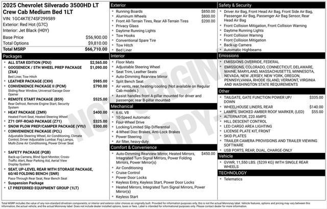 new 2025 Chevrolet Silverado 3500 car, priced at $63,900