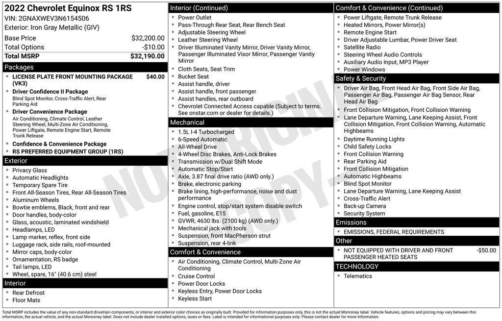 used 2022 Chevrolet Equinox car, priced at $24,900