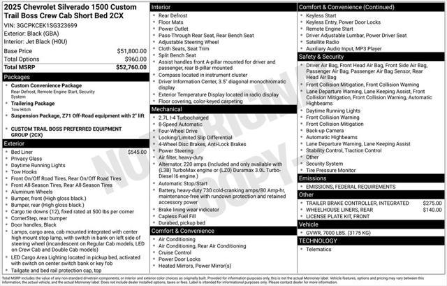 new 2025 Chevrolet Silverado 1500 car, priced at $47,977