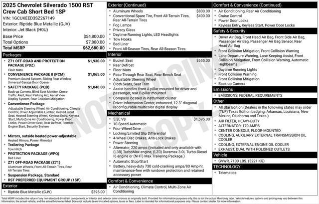 new 2025 Chevrolet Silverado 1500 car, priced at $56,875