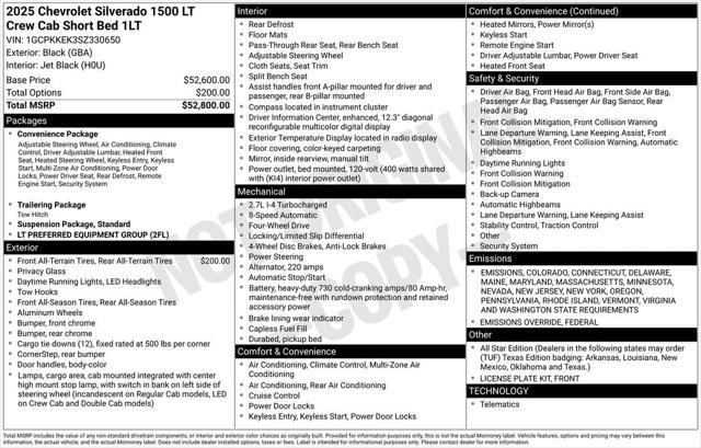 new 2025 Chevrolet Silverado 1500 car, priced at $48,995