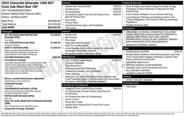 new 2025 Chevrolet Silverado 1500 car, priced at $61,237