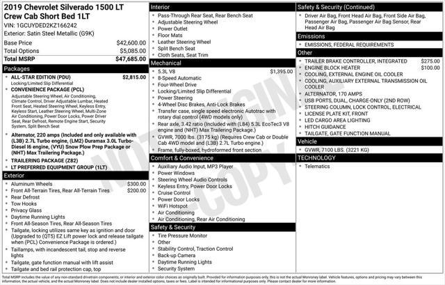 used 2019 Chevrolet Silverado 1500 car, priced at $31,980