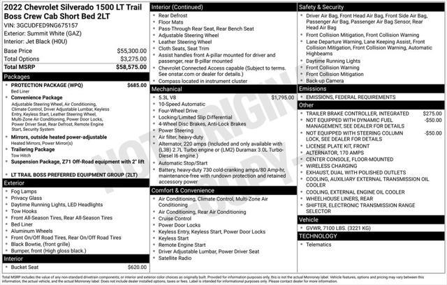 used 2022 Chevrolet Silverado 1500 car, priced at $44,700