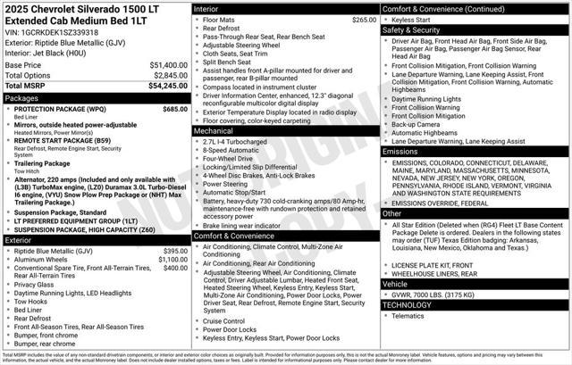 new 2025 Chevrolet Silverado 1500 car, priced at $49,290