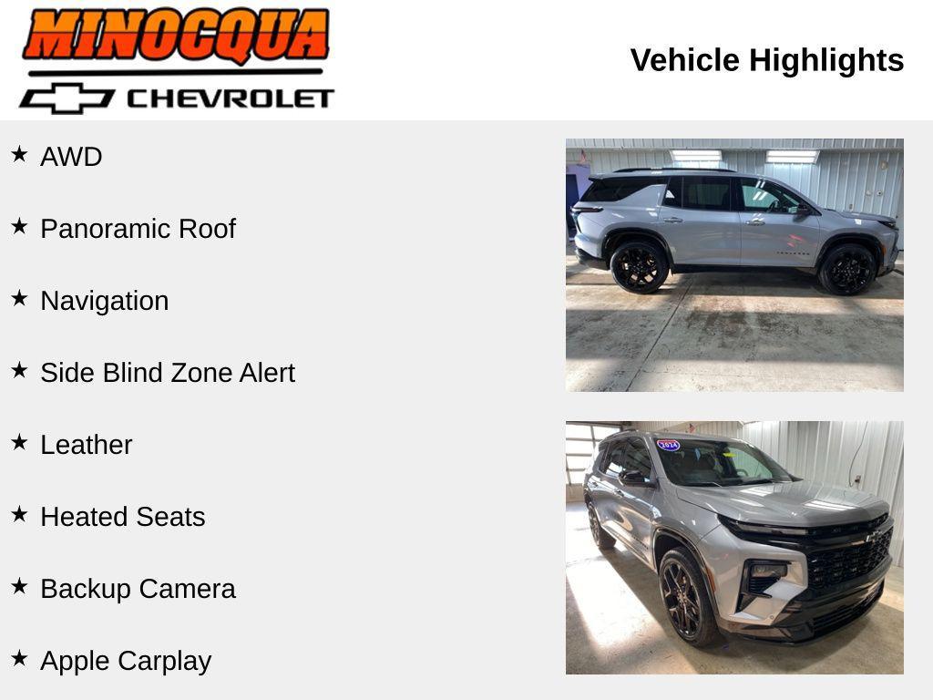 used 2024 Chevrolet Traverse car, priced at $52,498