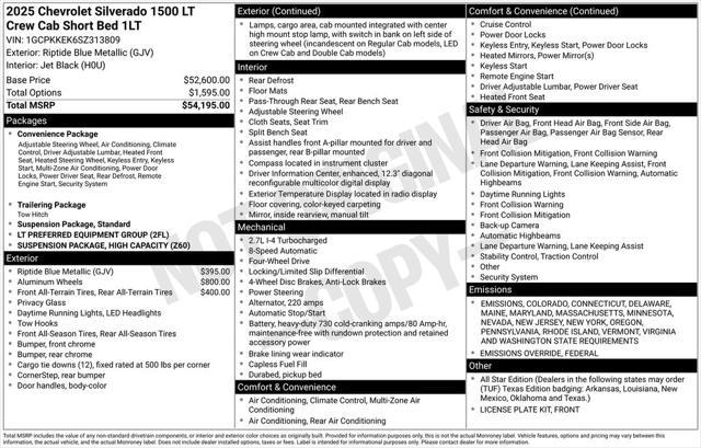 new 2025 Chevrolet Silverado 1500 car, priced at $50,179