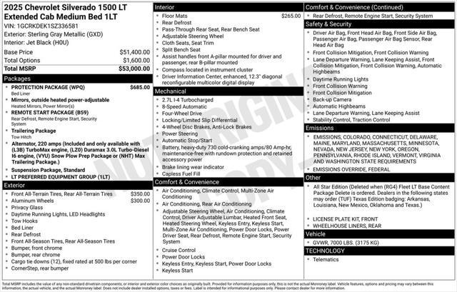 new 2025 Chevrolet Silverado 1500 car, priced at $48,345