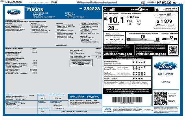 used 2017 Ford Fusion car, priced at $15,477